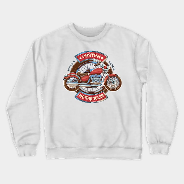 custom motorcycles Crewneck Sweatshirt by ramonagbrl